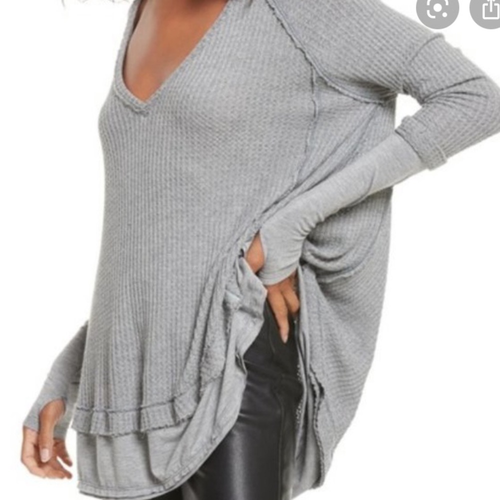 Free people We The Free oversized waffle shirt